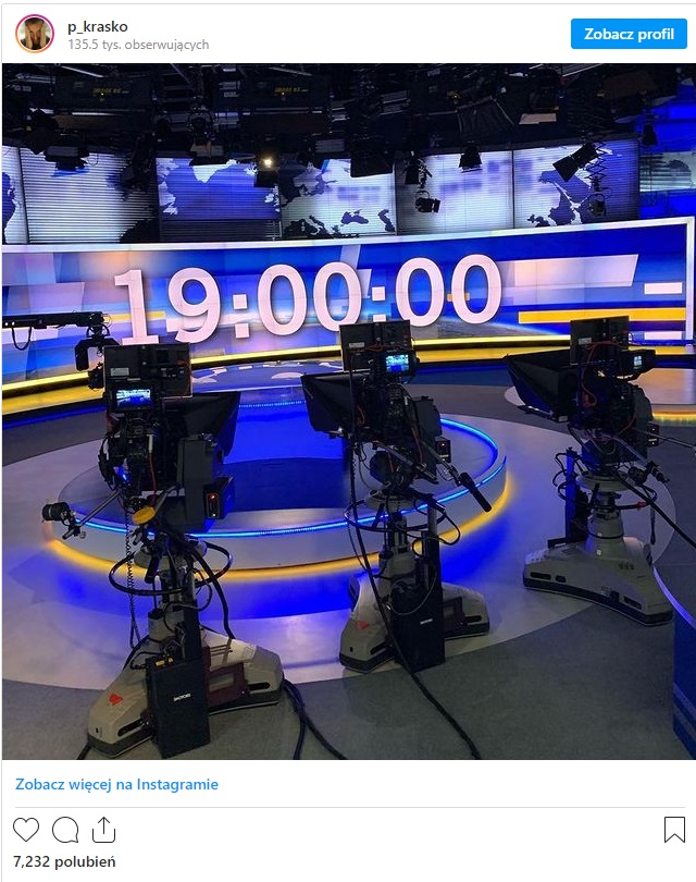 Piotr Kraśko wrzucił wymowne zdjęcie na swój Instagram, przedstawia "puste" wydanie Faktów TVN, a wszystko przez Strajk Mediów