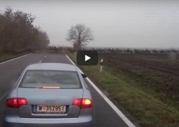 Niewiarygodnie duże stado jeleni przebiegło tuż przed maską samochodu marki audi. To nagranie kierowcy z Węgier daje do myślenia.