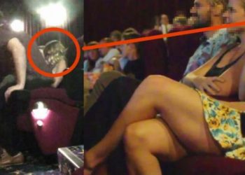 Myślała, że jej chłopak idzie do WC podczas filmu. Nagle zrobił coś co ją zszokowało