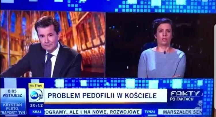 Wpadka TVN. Aktualnie w Polsce trwa bardzo gorąca debata na temat pedofilii w polskim kościele. To co powiedziano na antenie TVN szokuje