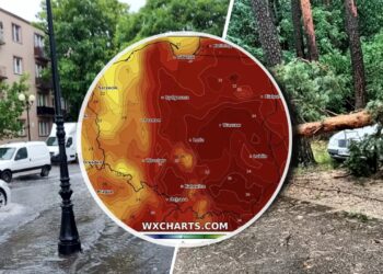 Wtorek przyniesie Polsce wyjątkowo niespokojną pogodę. Synoptycy z Instytutu Meteorologii i Gospodarki Wodnej (IMGW) ostrzegają przed gwałtownymi burzami, wichurami i upałem.